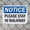Signmission Please Stay In Walkway, 14 in W x Rectangle, Plastic OS-2PACK-NS-P-1014-L-17593 - alternate 4